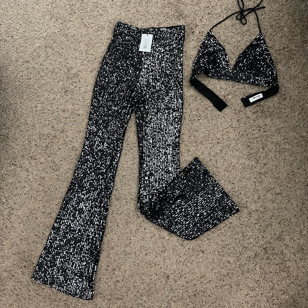 Showpo sequin 2 piece pant set
